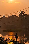 Kerala backwaters, sunrise from our guesthouse at Kumarakom 